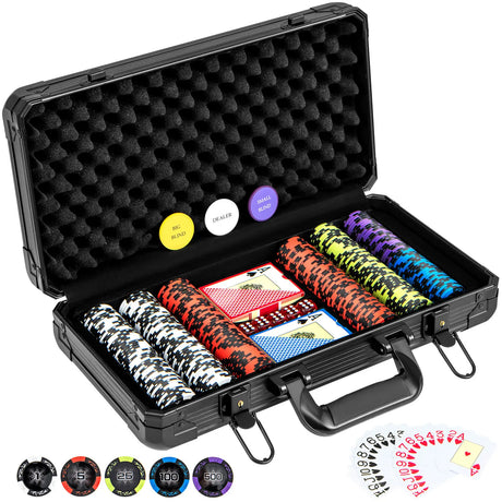 14 Gram Texas Holdem Poker Chip Set 300 Pieces Claytec Chips