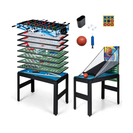 14-in-1 Combo Game Table Set Multi Game Table with Foosball