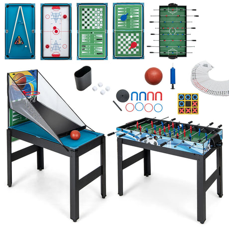 14-in-1 Combo Game Table Set Multi Game Table with Foosball