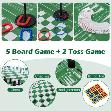 14-in-1 Combo Game Table Set Multi Game Table with Foosball