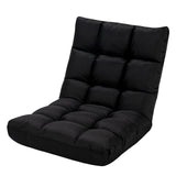 14-Position Adjustable Folding Lazy Gaming Sofa-Black