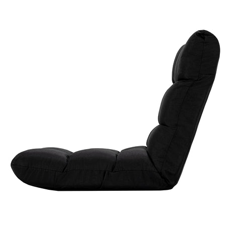 14-Position Adjustable Folding Lazy Gaming Sofa-Black