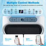 14000 BTU 4-in-1 Portable Air Conditioner with Remote Control and Sleep Mode-White