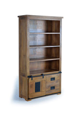 Giner and Colomer - Industrial Mango Wood Display Cabinet With 1 Sliding Door & 2 Drawers