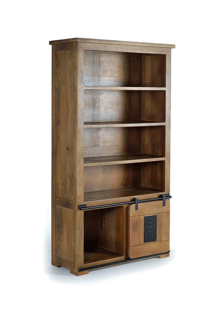 Giner and Colomer - Industrial Mango Wood Display Cabinet With 1 Sliding Door & 2 Drawers