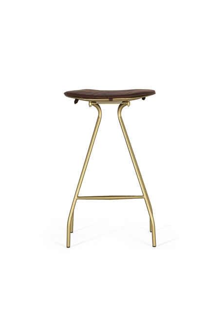 Giner and Colomer - Metal High Stool With Industrial Backrest