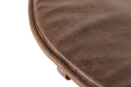 Giner and Colomer - Brown Leather Stool With Metal Frame (Seat Height: 80 cm)