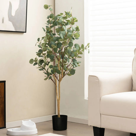 140 cm Artificial Eucalyptus Tree with Adjustable Branches