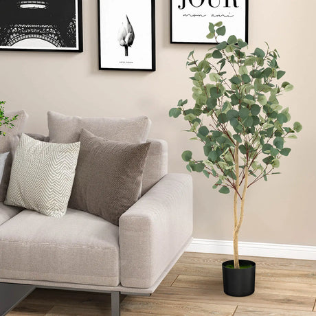 140 cm Artificial Eucalyptus Tree with Adjustable Branches