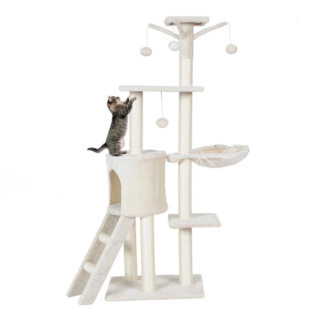 56 Inch Condo Scratching Posts Ladder Cat Play Tree