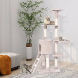 56 Inch Condo Scratching Posts Ladder Cat Play Tree