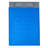 2 Person Waterproof Sleeping Bag with 2 Pillows-Blue