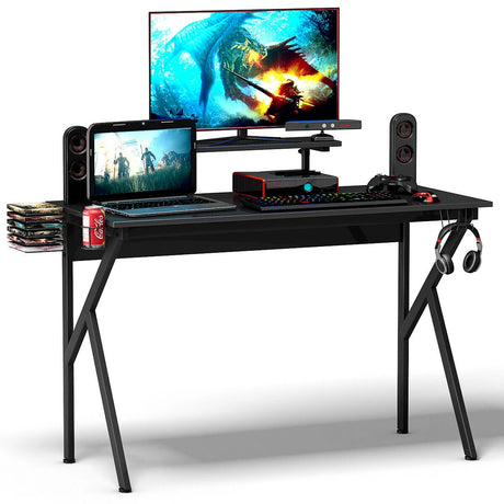 120 x 55 cm Black Gaming Desk for Home Office Workstation