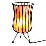 Tall Salt Rock Brazier, Pink Salt Chunks, Cable & Bulb