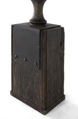 Giner and Colomer - Reclaimed Wood & Metal Side Table In Dark Brown & Aged Bronze