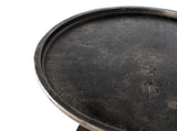 Giner and Colomer - Reclaimed Wood & Metal Side Table In Dark Brown & Aged Bronze