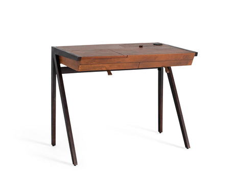 Giner and Colomer - Solid Mango Wood Desk With 2 Drawers & Metal Legs
