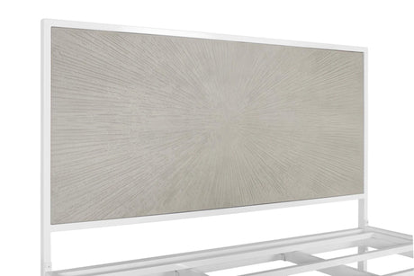 Giner and Colomer - 150 x 200 cm Metal & Resin Bed In White & Beige