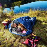 2 Person Waterproof Sleeping Bag with 2 Pillows-Blue