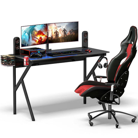 120 x 55 cm Black Gaming Desk for Home Office Workstation