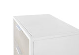 Giner and Colomer - 2-Drawer Metal Bedside Table With White & Beige Resin Front