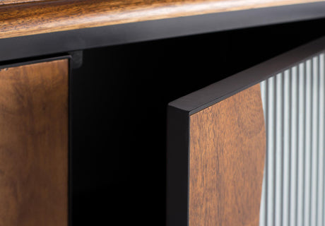 Giner and Colomer - Industrial 2-Door Sideboard In Mango Wood & Metal