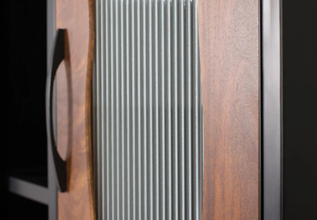 Giner and Colomer - Industrial 1-Door, 2-Drawer Mango Wood & Metal Display Cabinet