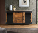 Giner and Colomer - Industrial 2-Door Mango Wood & Metal Sideboard