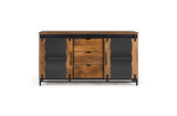 Giner and Colomer - Industrial 2-Door Mango Wood & Metal Sideboard