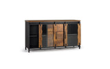 Giner and Colomer - Industrial 2-Door Mango Wood & Metal Sideboard