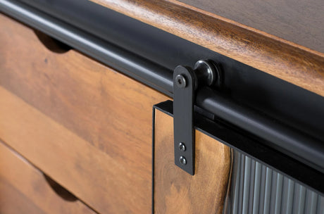 Giner and Colomer - Industrial 2-Door Mango Wood & Metal Sideboard