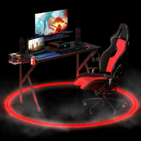 120 x 55 cm Black Gaming Desk for Home Office Workstation