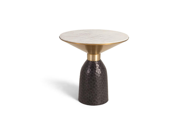 Giner and Colomer - Side Table With Marble Top & Metal Base