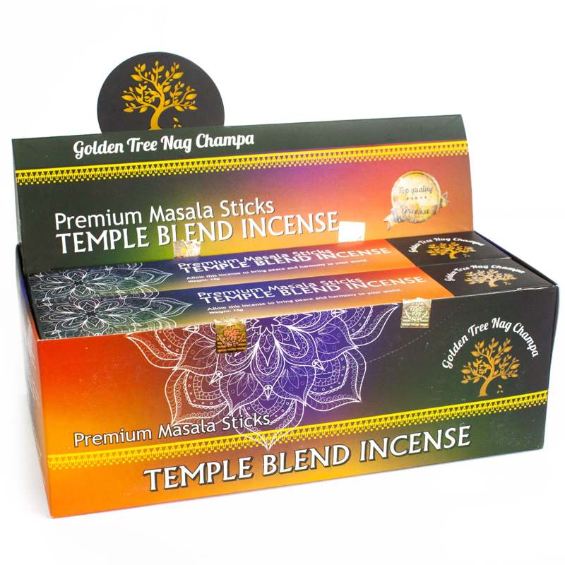 Golden Tree Nag Champa Incense - Temple Blend