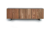 Giner and Colomer - 6-Door Acacia Wood Sideboard With Metal Legs