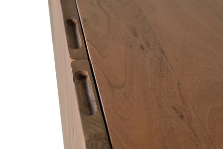 Giner and Colomer - 6-Door Acacia Wood Sideboard With Metal Legs