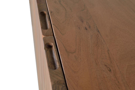 Giner and Colomer - 6-Door Acacia Wood Sideboard With Metal Legs