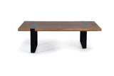 Giner and Colomer - Acacia Wood Coffee Table With Metal Legs