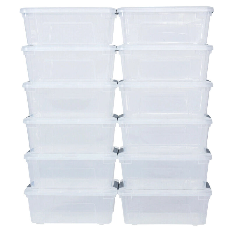 12 Pack 156 Quart Latch Stack Storage Tubs Box