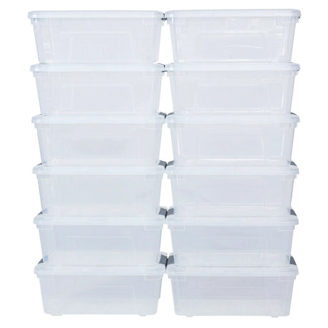 12 Pack 156 Quart Latch Stack Storage Tubs Box