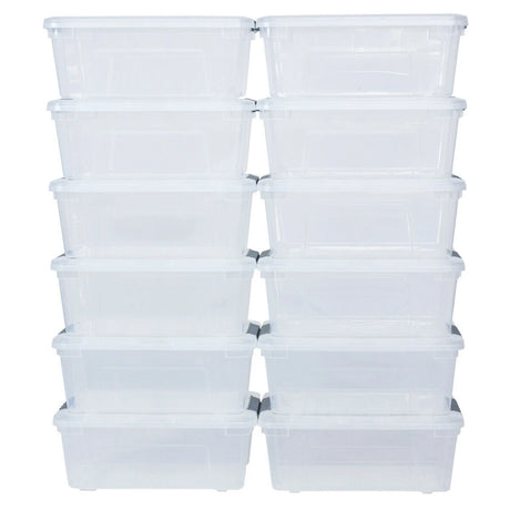 12 Pack 156 Quart Latch Stack Storage Tubs Box
