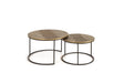 Giner and Colomer - Set Of 2 Nesting Tables With Metal Base & Aluminum Top (Bronze Finish)