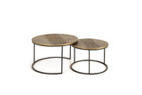 Giner and Colomer - Set Of 2 Nesting Tables With Metal Base & Aluminum Top (Bronze Finish)