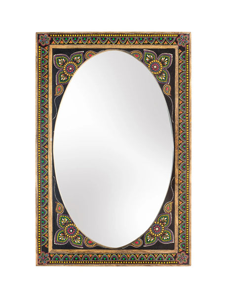 Giner and Colomer - Mango Wood Mirror With Hand-Painted Details