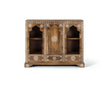 Giner and Colomer - Mango Wood Console With 1 Door, 3 Drawers & Hand-Painted Details