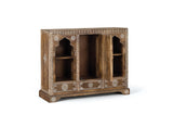 Giner and Colomer - Mango Wood Console With 1 Door, 3 Drawers & Hand-Painted Details