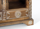 Giner and Colomer - Mango Wood Console With 1 Door, 3 Drawers & Hand-Painted Details