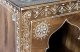 Giner and Colomer - Mango Wood Console With 1 Door, 3 Drawers & Hand-Painted Details