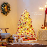 145 CM Feet Flocked Christmas Tree with 150 Warm White LED Lights-S