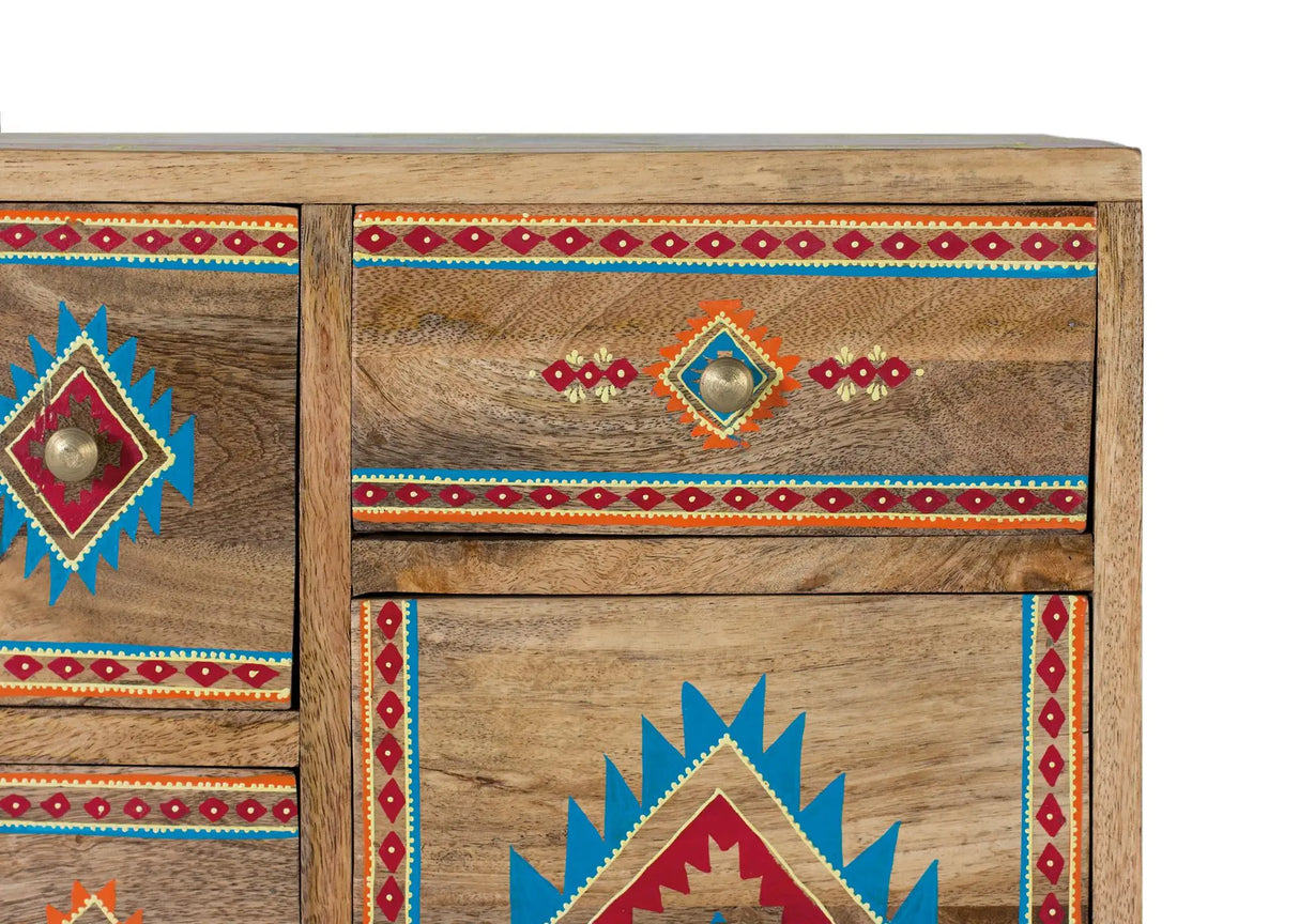 Giner and Colomer - Hand-Painted Mango Wood Drawer Table
